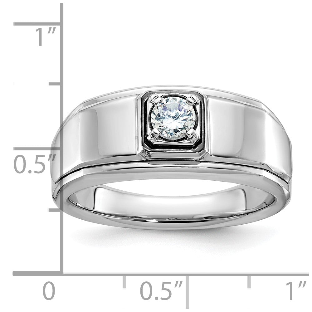 10k White Gold IBGoodman Men's Diamond Complete Ring