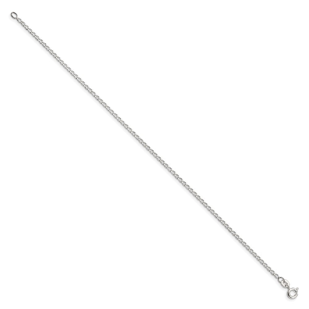Sterling Silver 1.5mm Open Elongated Link Chain 7 inches