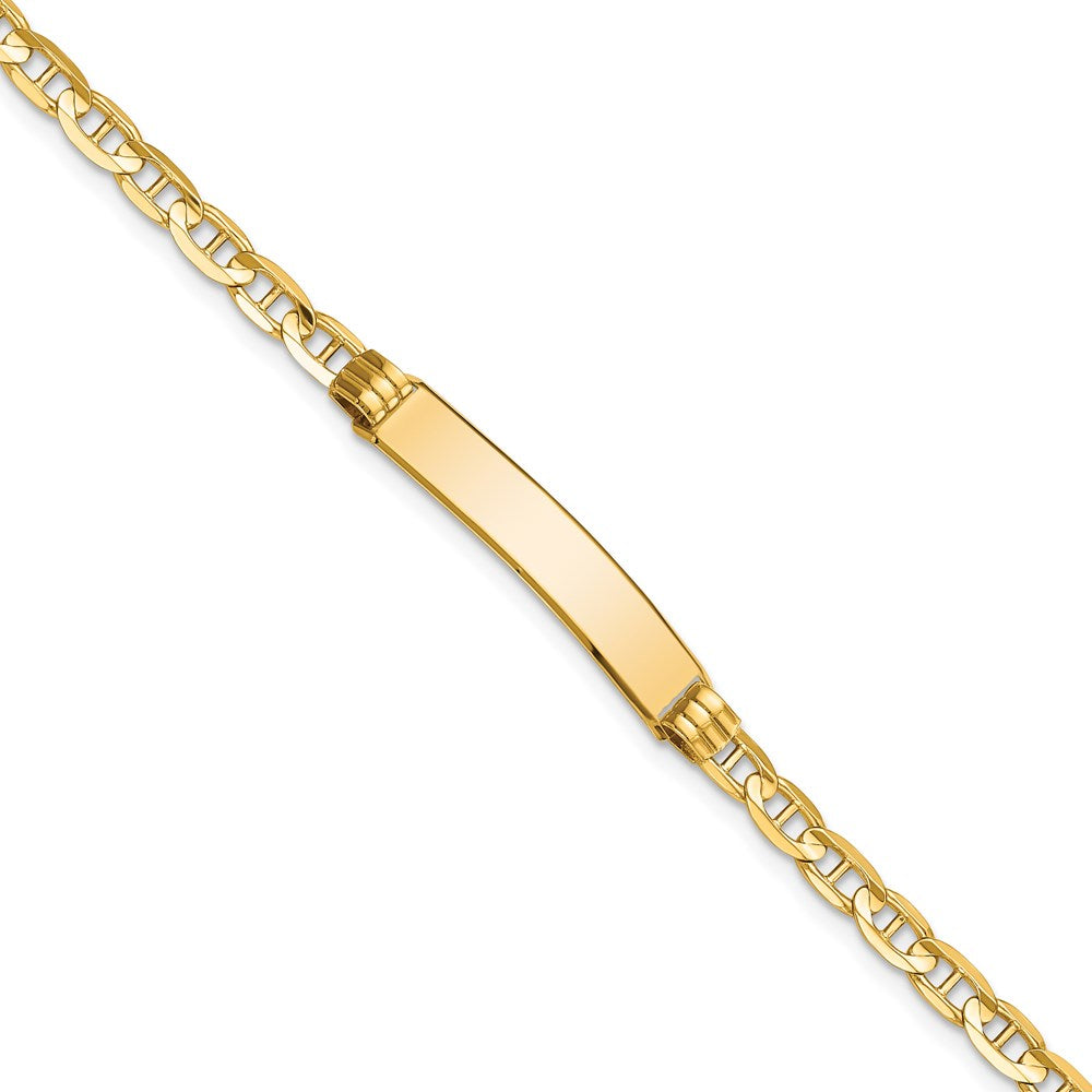 14K Anchor Link ID Bracelet 8 inches