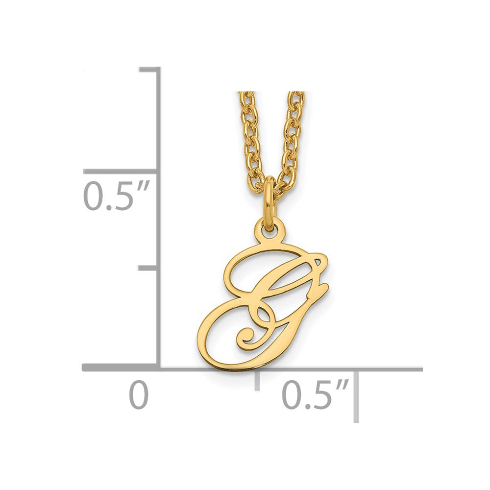 Sterling Silver Gold-plated Letter G Initial Necklace