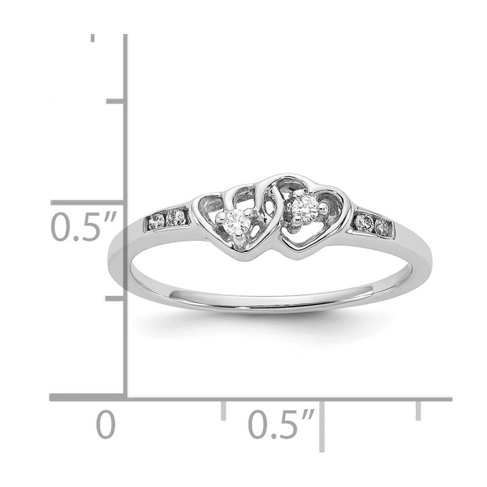 10k WG Diamond Heart Ring