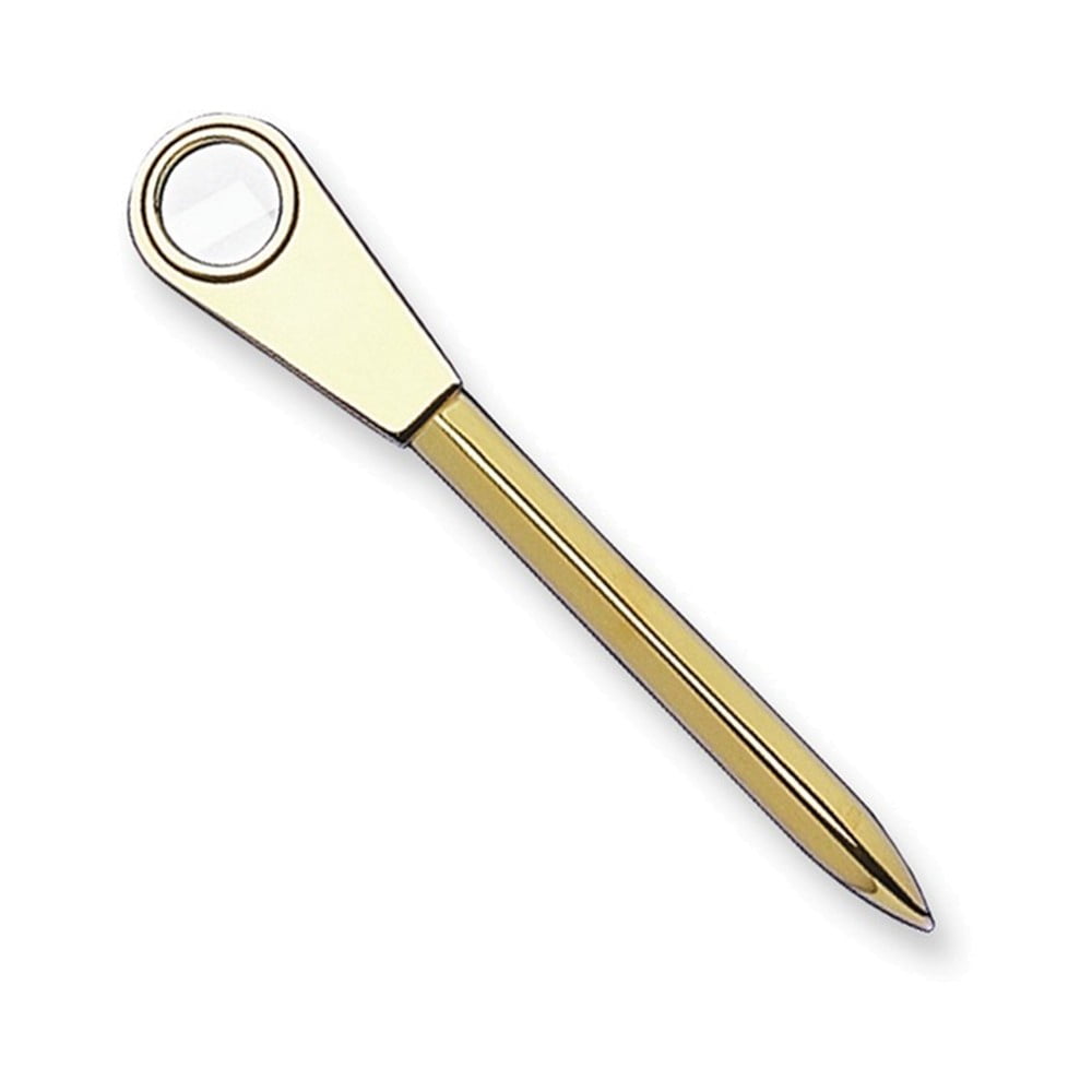 Brass-plated Magnifying Glass and Letter Opener