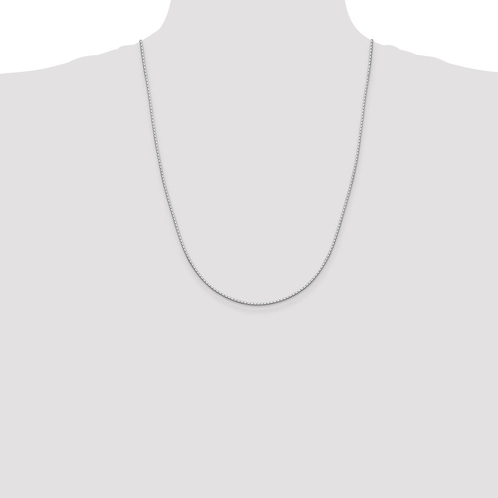 Sterling Silver 1.25mm Mirror Box Chain 24 Inches