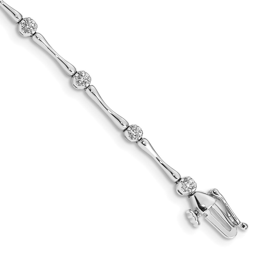 14k White Gold Diamond Bracelet BM4595