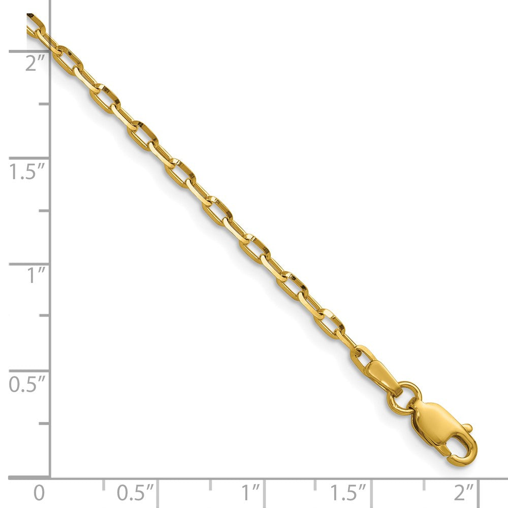 14K 2.3mm D/C Open Long Link Cable Chain
