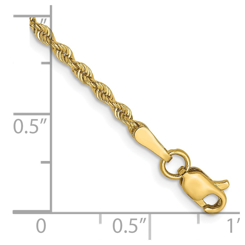 10k 2mm Solid Regular Rope Chain