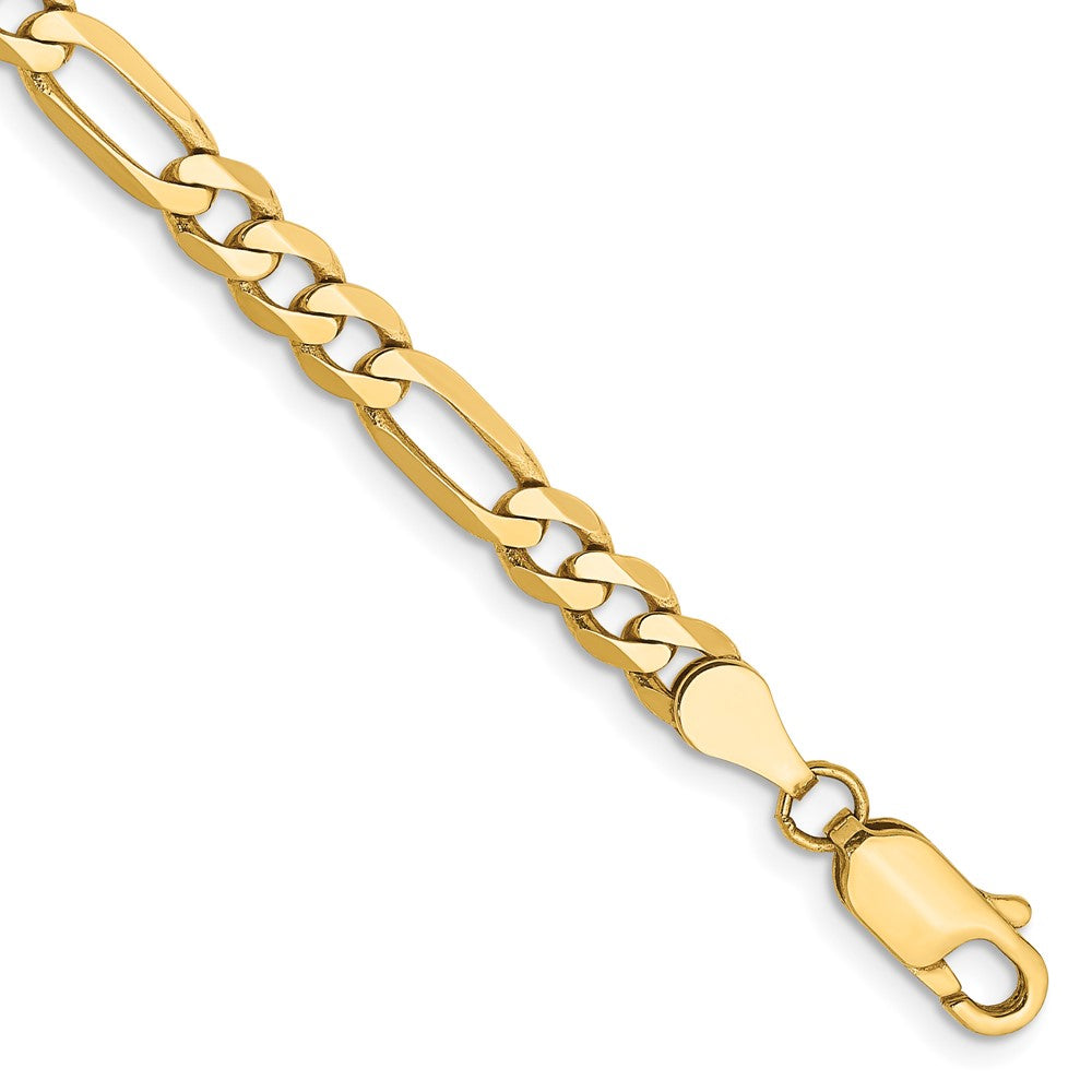 14K 8 inch 4.75mm Flat Figaro with Lobster Clasp Bracelet 8 inches