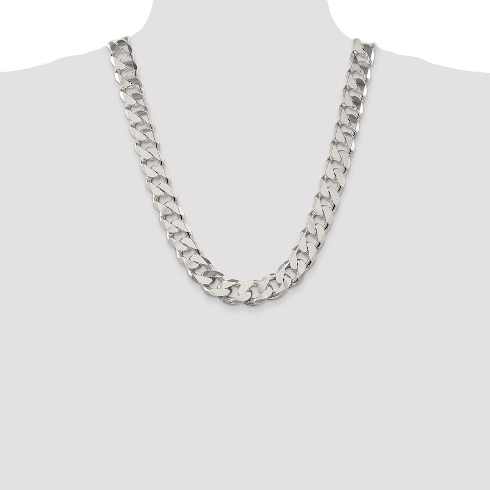 Sterling Silver 16.25mm Curb Chain 24 Inches