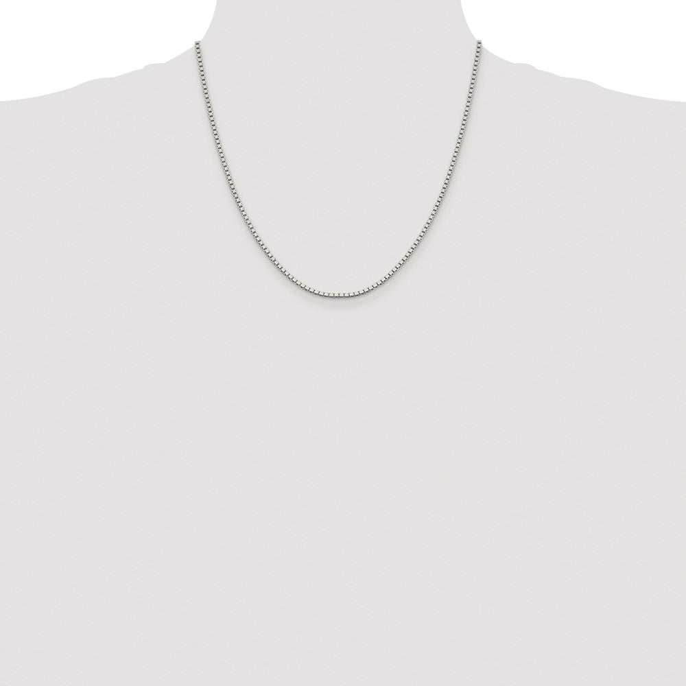 Sterling Silver Rhodium-plated 1.9mm Box Chain