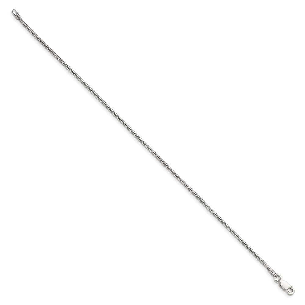 Sterling Silver 1.6mm Round Snake Chain 8 inches