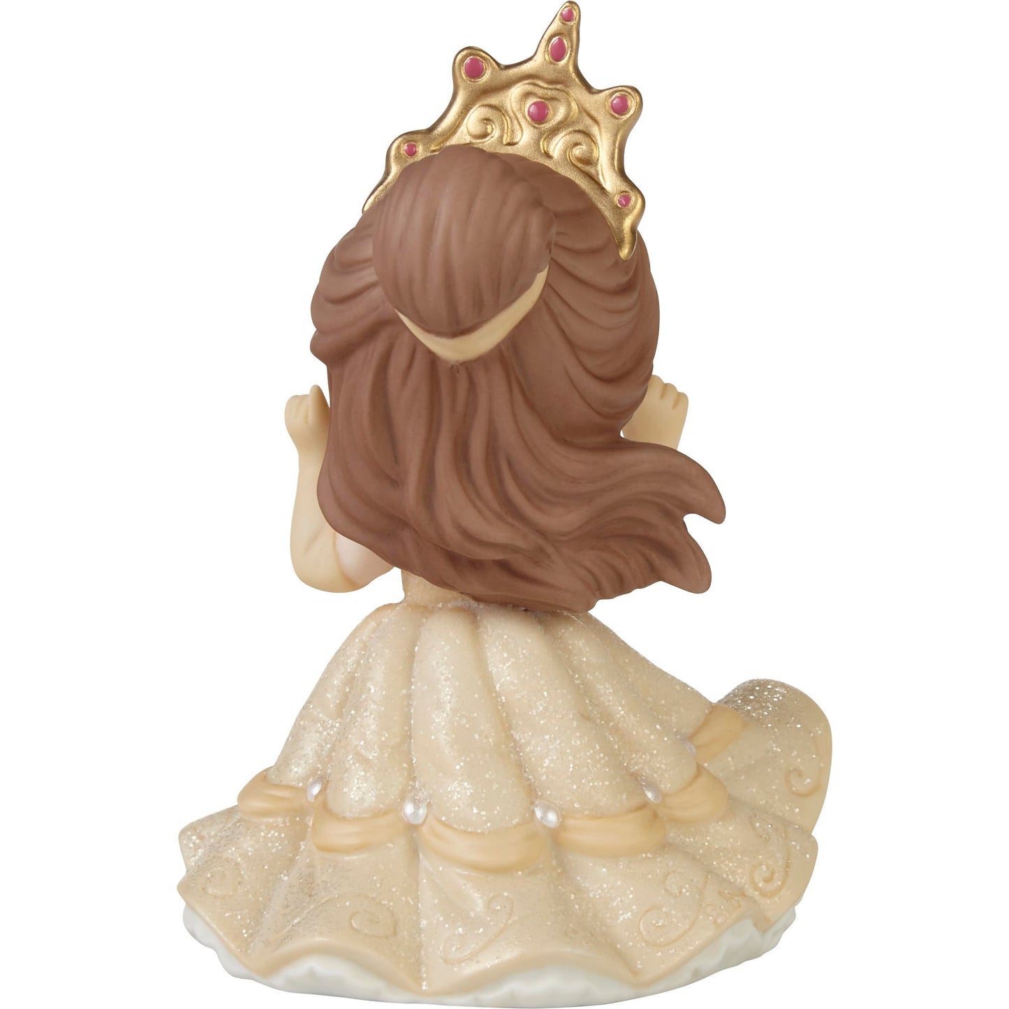 Precious Moments Disney Hand-painted Porcelain Happily Ever After Belle In Ball Gown And Tiara Figurine