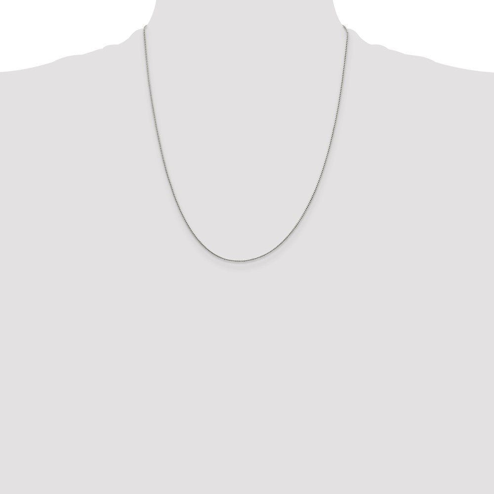 Sterling Silver .95mm Round Franco Chain 22 Inches