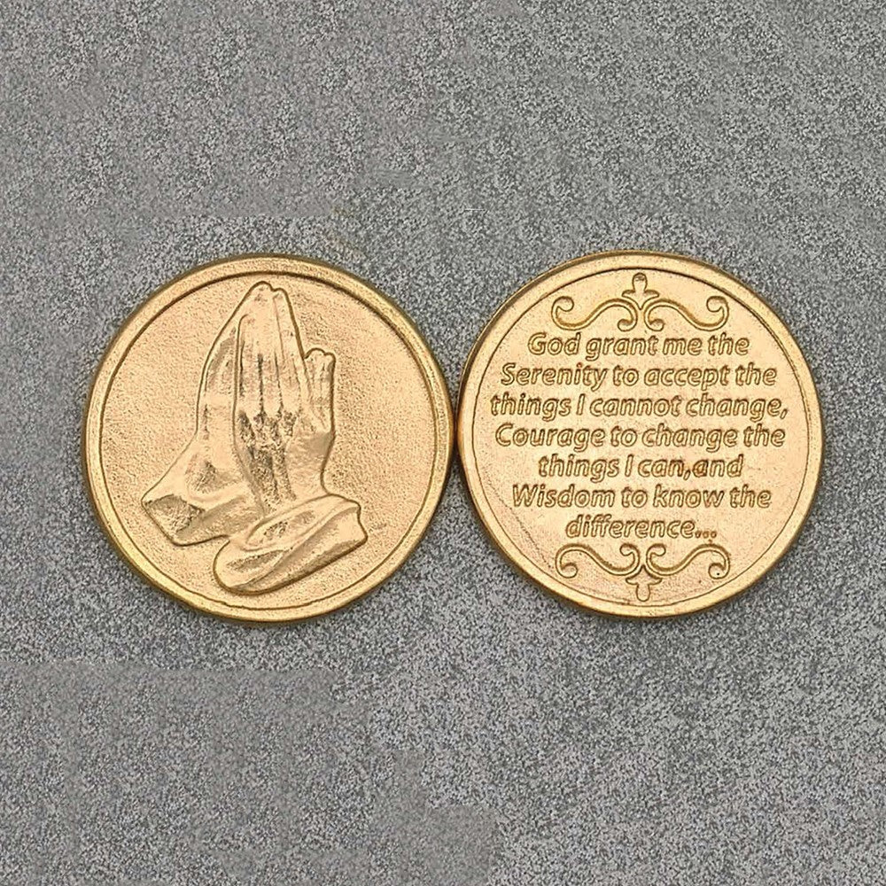 Serenity Prayer Gold-Tone Token