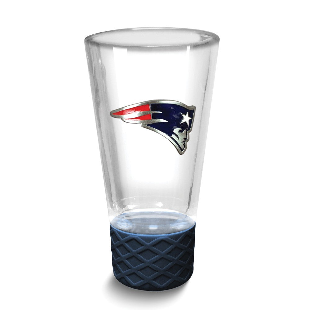 NFL New England Patriots Collectors 4 oz. Shot Glass with Silicone Base