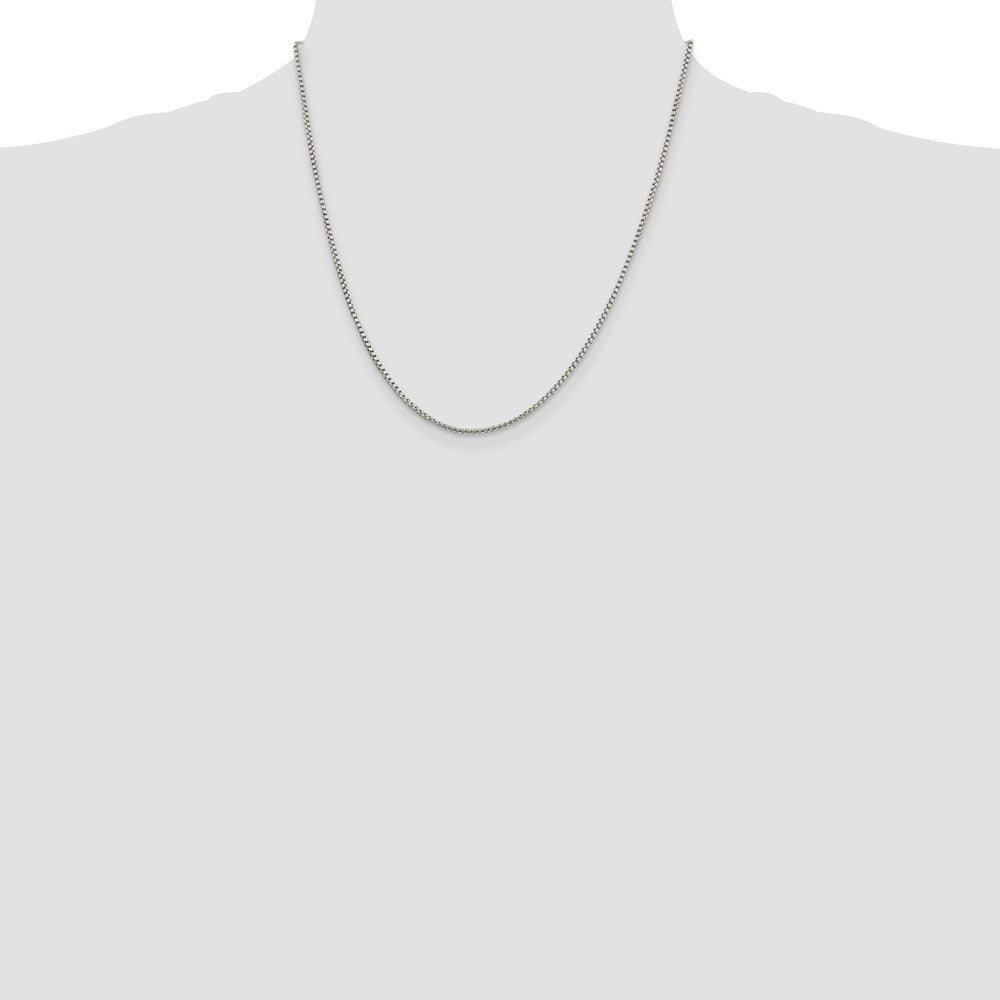 Sterling Silver 1.75mm Round Box Chain 20 Inches