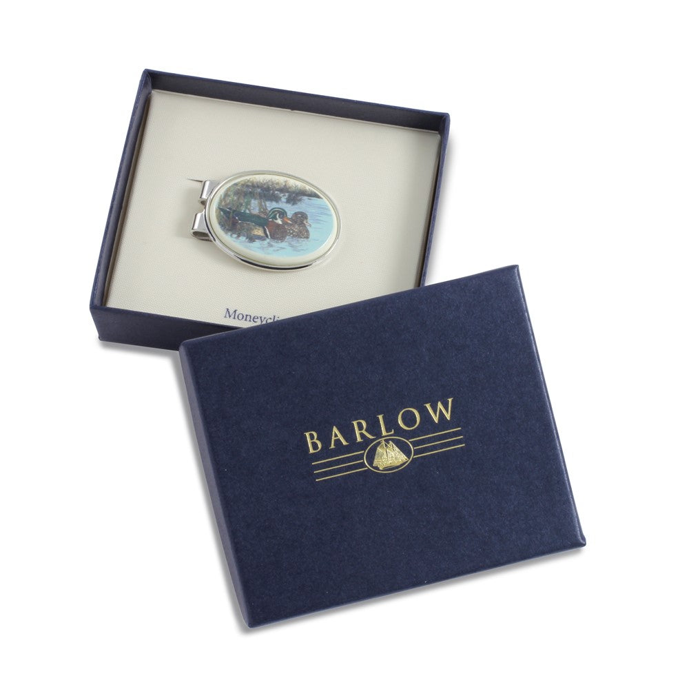Barlow Designs Color Wood Ducks Oval Money Clip
