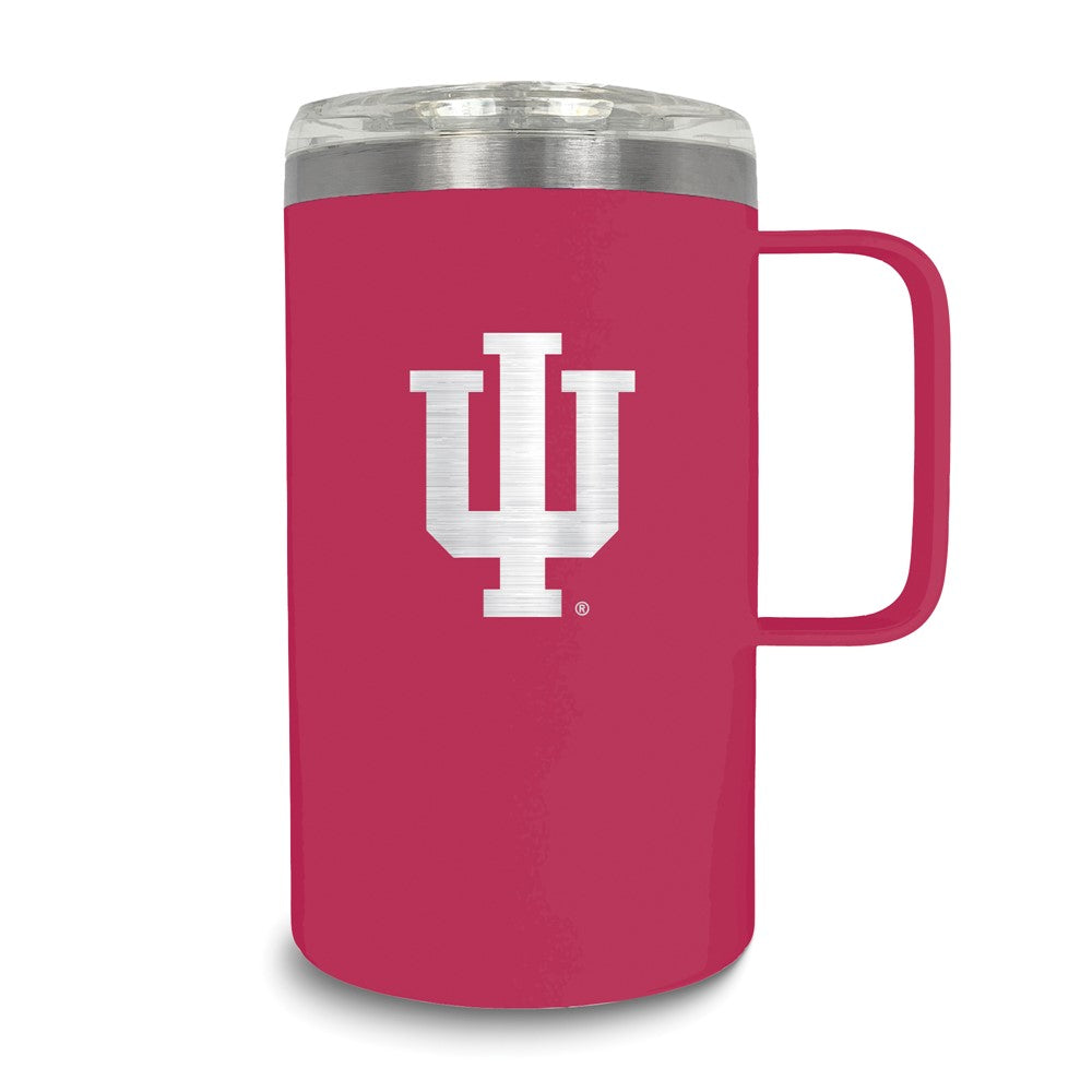 Collegiate Indiana University Stainless Steel 18 oz. Hustle Mug with Lid