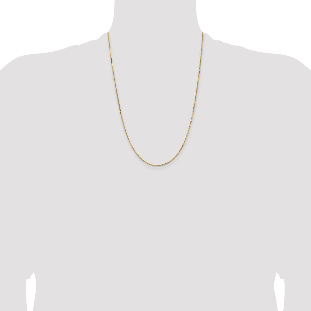 14K 1.3mm Concave Box Chain