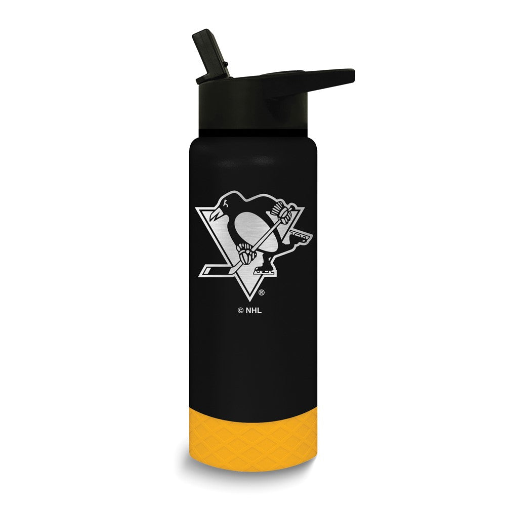 NHL Pittsburgh Penguins Stainless Steel Silicone Grip 24 oz. Water Bottle