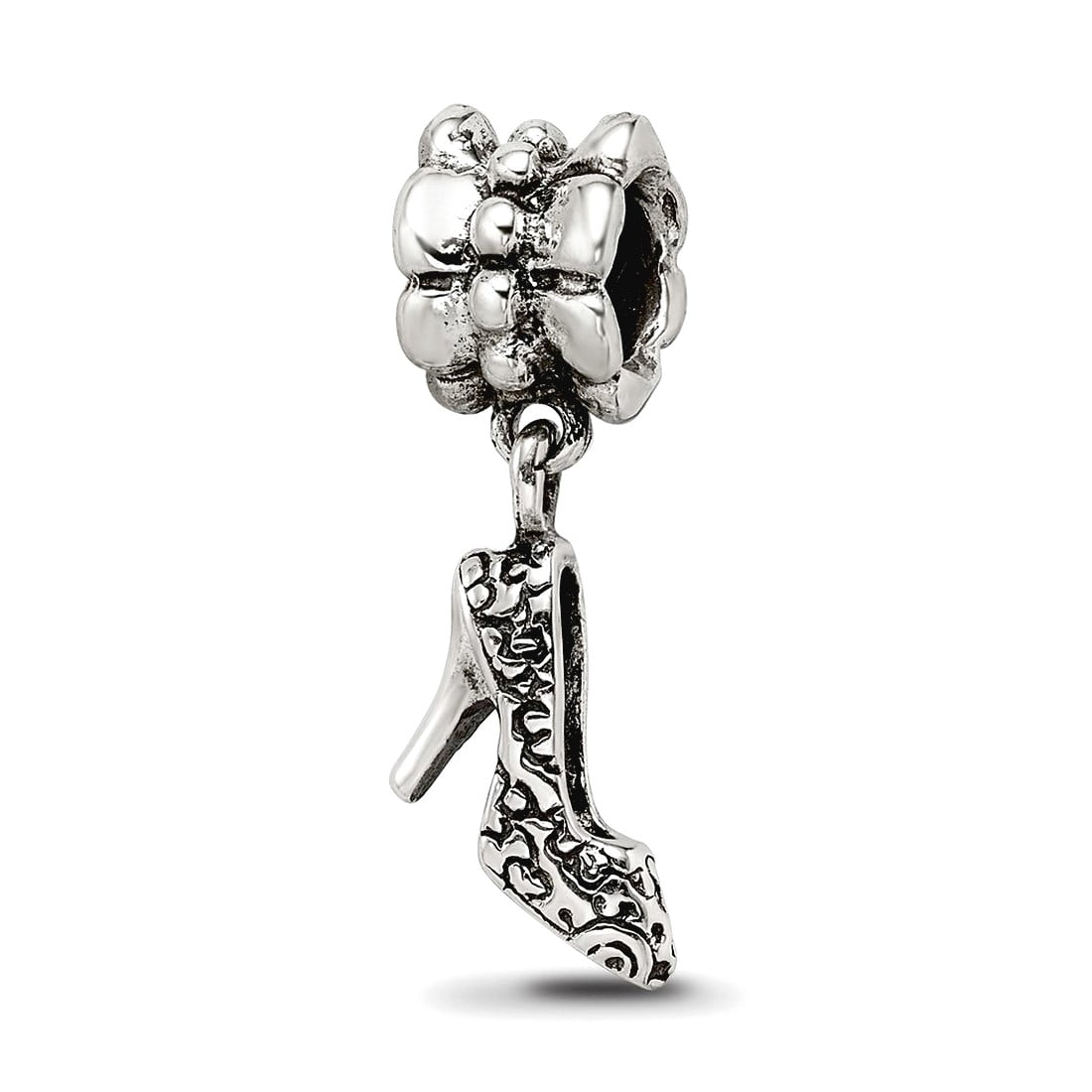 Sterling Silver Reflections High Heel Shoe Dangle Bead