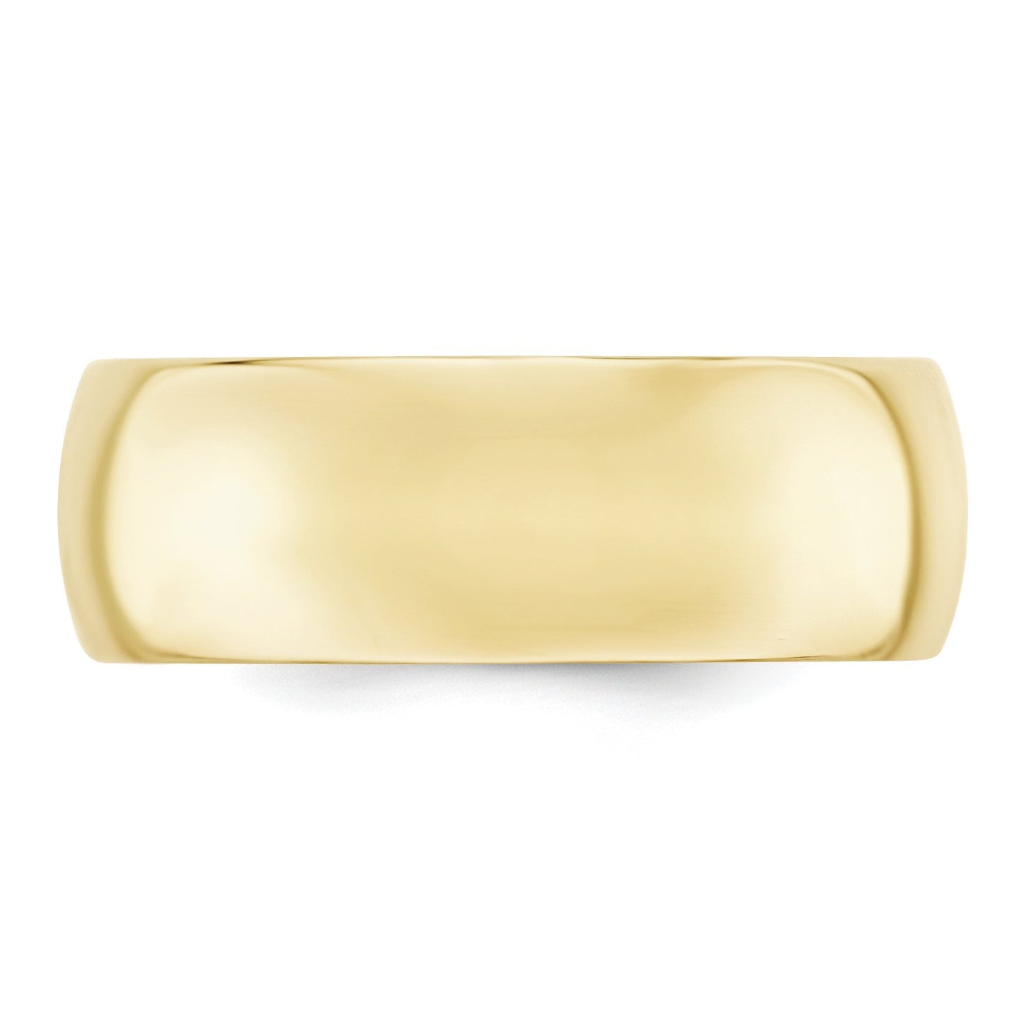 10k Yellow Gold 8mm Standard Weight Comfort Fit Wedding Band Size 8