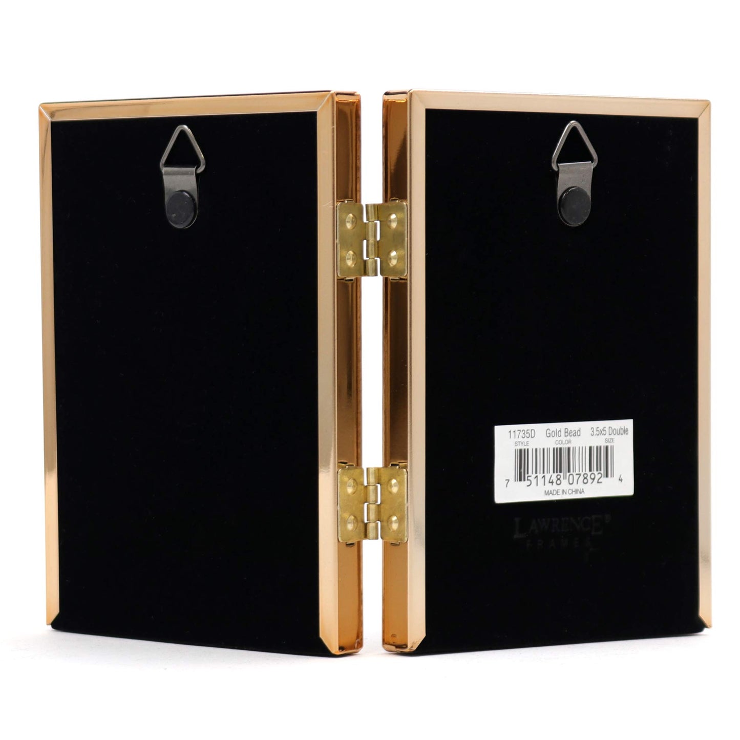 Lawrence Frames 5.12" x 7.36" Metal Picture Frame, Gold