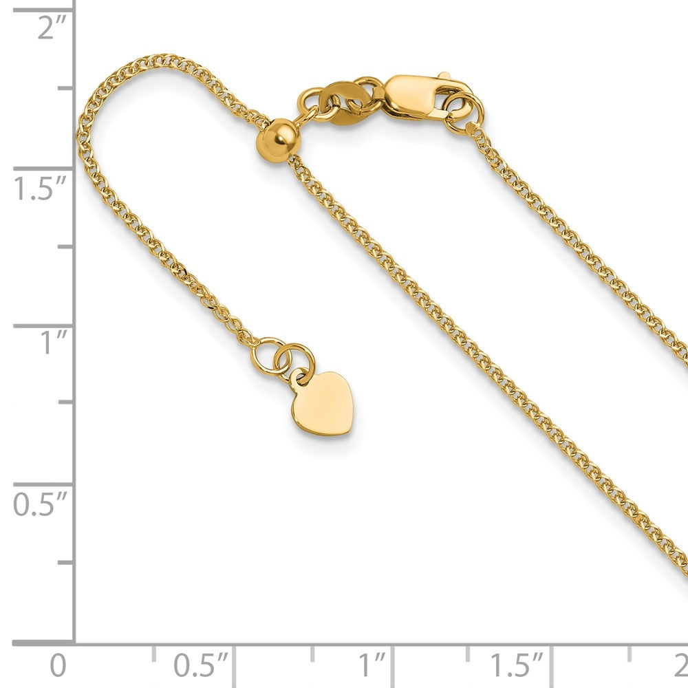 14K Adjustable 1.2 mm D/C Double Curb Chain