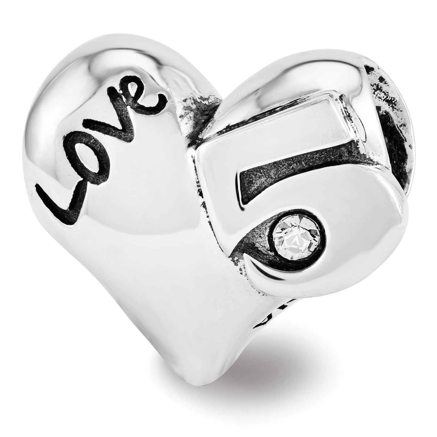 Sterling Silver Reflections Crystals 5th Anniversary Bead