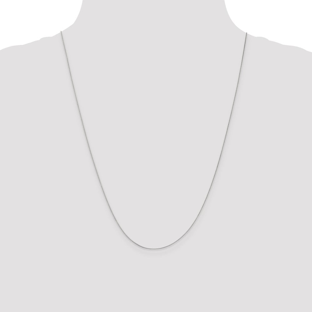 10k White Gold .5mm Box Chain