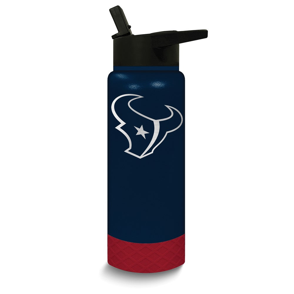 NFL Houston Texans Stainless Steel Silicone Grip 24 oz. Water Bottle