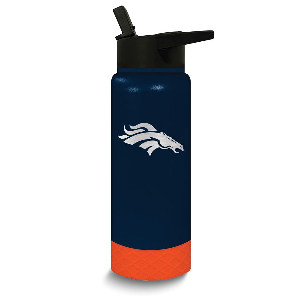 NFL Denver Broncos Stainless Steel Silicone Grip 24 oz. Water Bottle