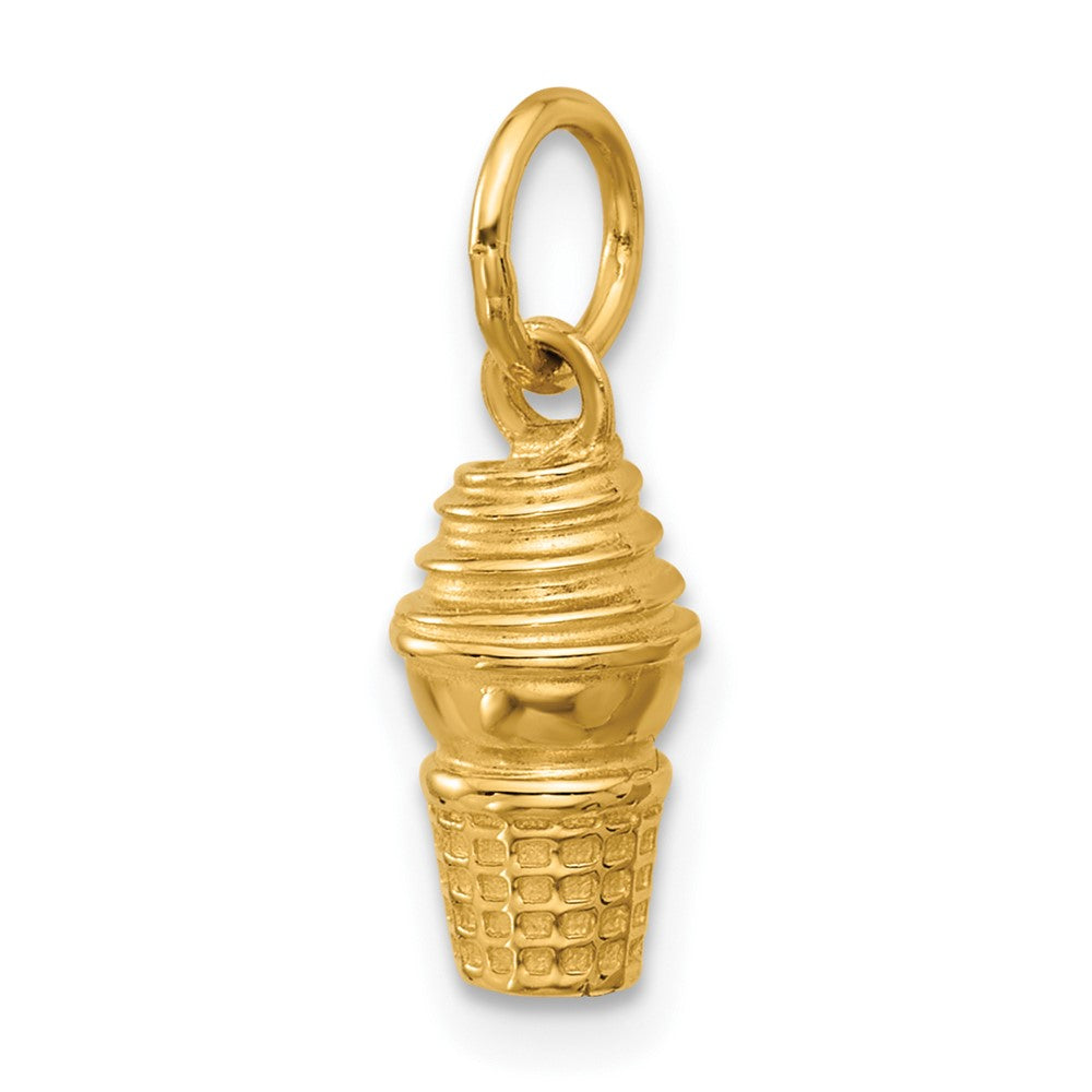14ky Swirl Ice Cream Cone Charm