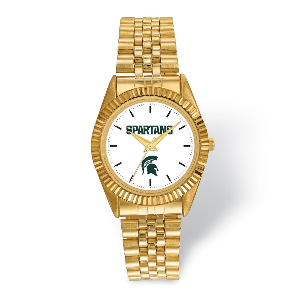LogoArt Michigan State University Pro Gold-tone Gents Quartz Watch QMIS166