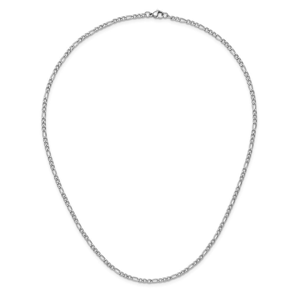 Chisel Stainless Steel Polished 3mm 20 inch Figaro Chain