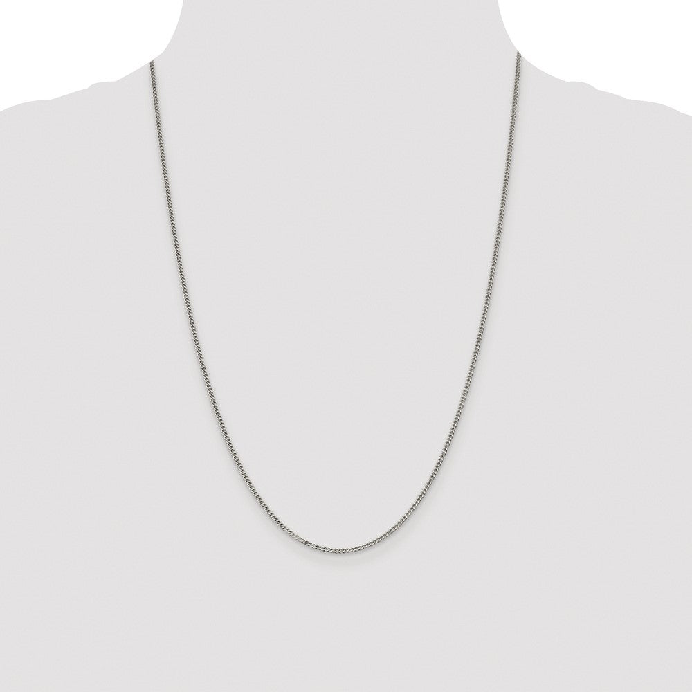 Sterling Silver Rhodium-plated 1.75mm Curb Chain