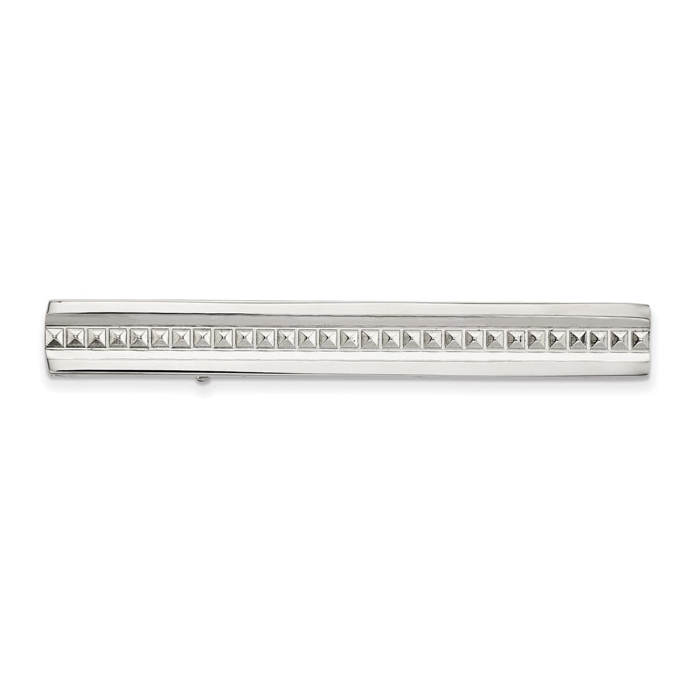 Stainless Steel Polished Studded Tie Bar
