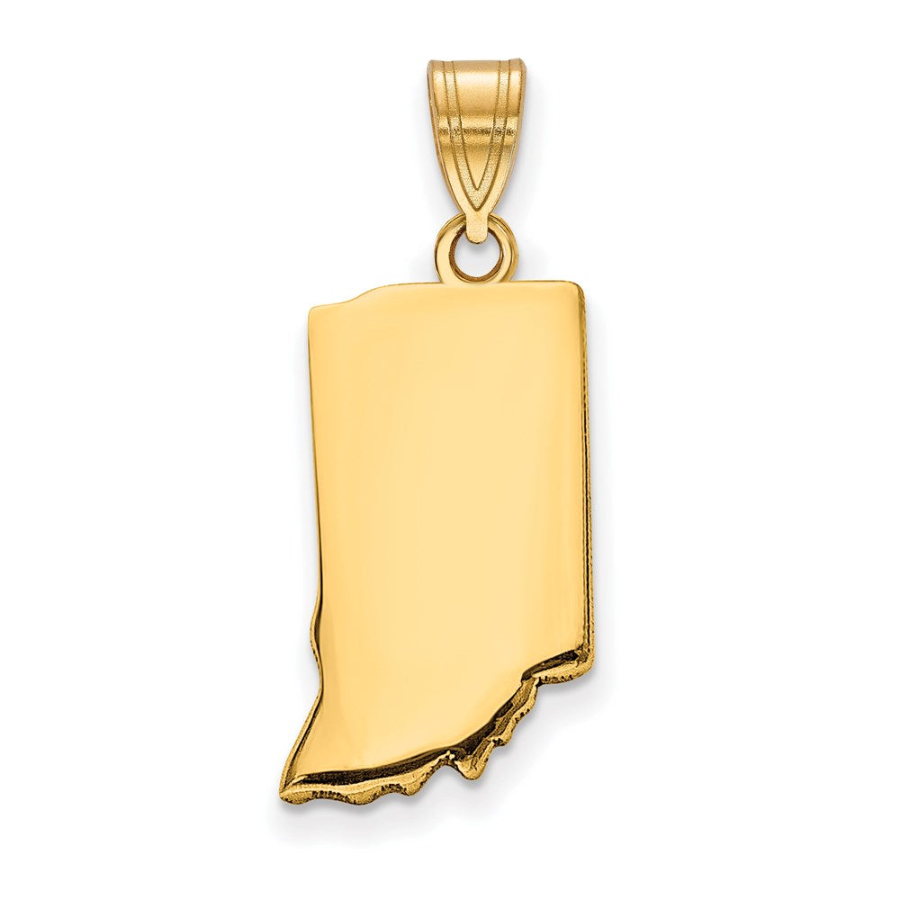 Sterling Silver/Gold-plated Indiana State Pendant