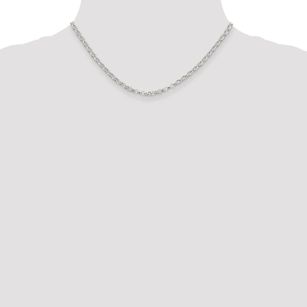 Sterling Silver 3.5mm Rolo Chain 16 Inches