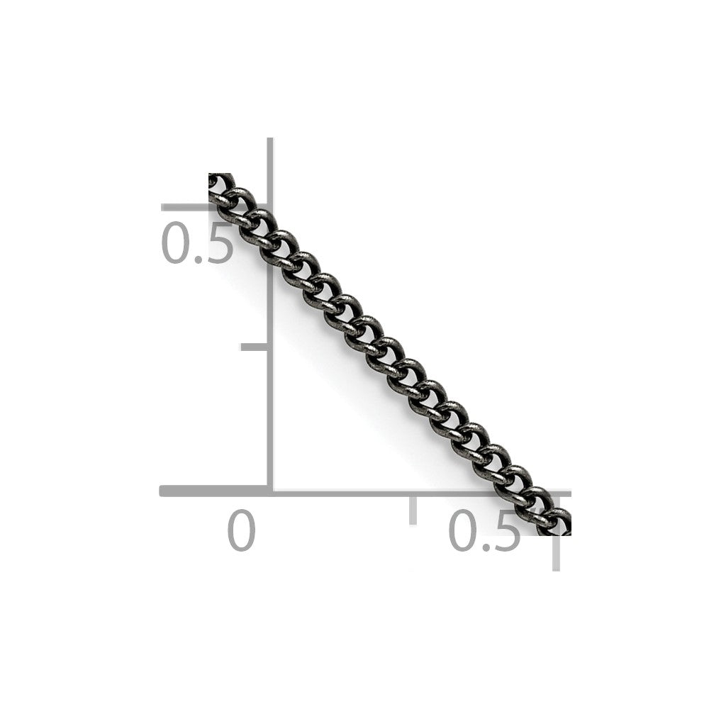Stainless Steel Antiqued 2mm 18in Round Curb Chain