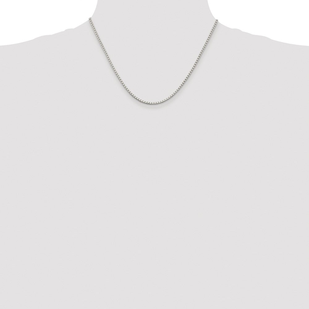 Sterling Silver Rhodium-plated 2mm Box Chain