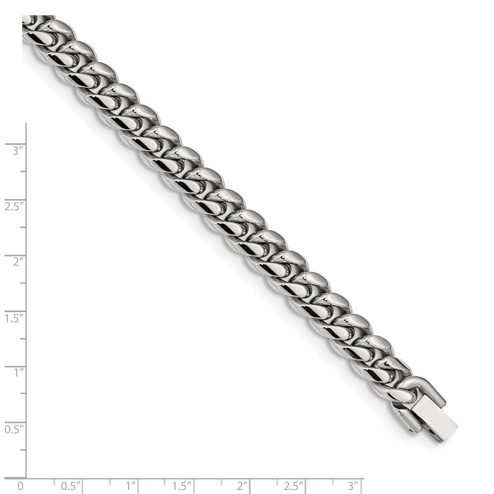 Stainless Steel Polished Curb Chain 8.25in Bracelet 8.25 inches
