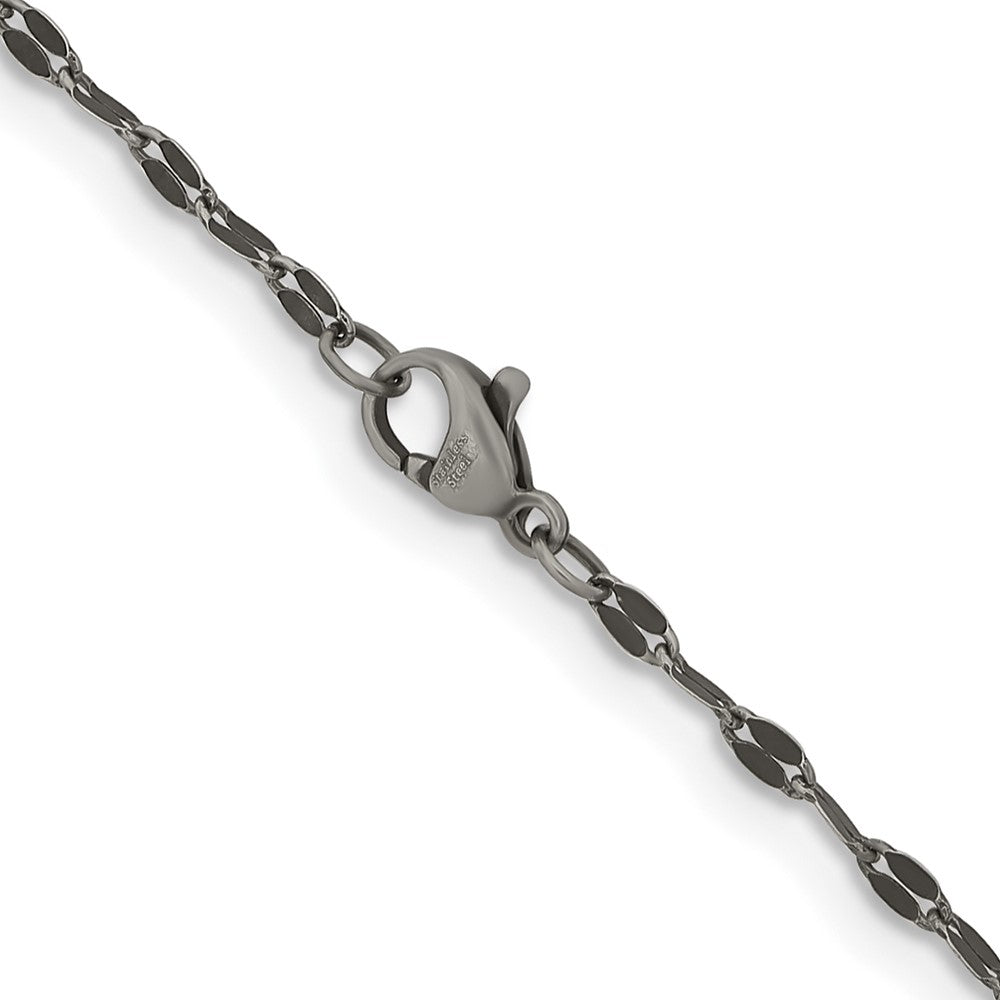 Stainless Steel Oxidized 2.5mm 20in Fancy Chain