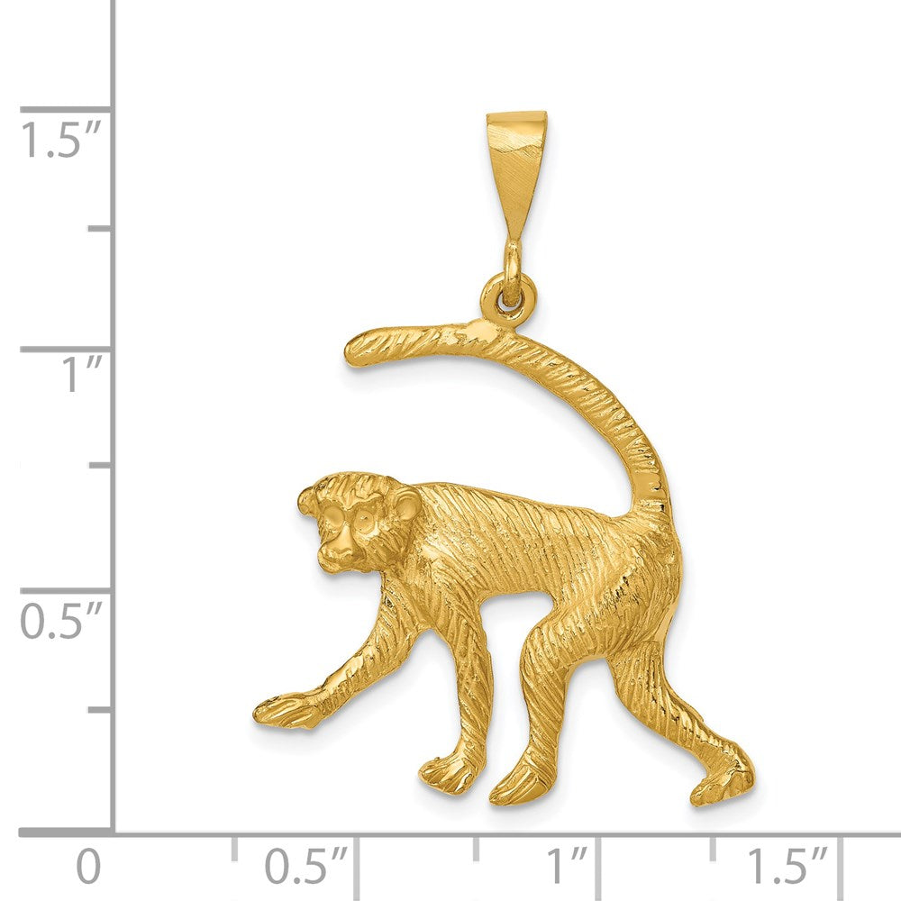 14k Monkey Charm Yellow Gold