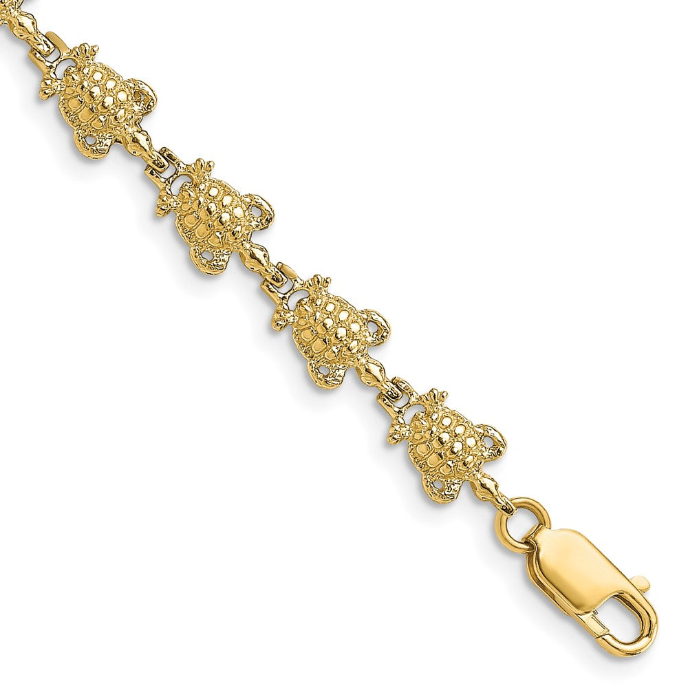 14k Turtle Bracelet 7.5 inches