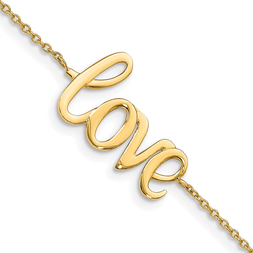 14K Polished LOVE Bracelet 7 inches