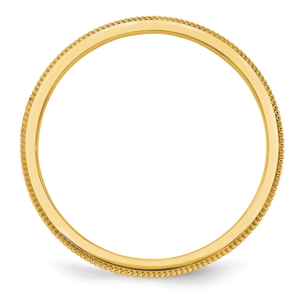 10k 1.5mm Milgrain Stackable Band Size 4.5