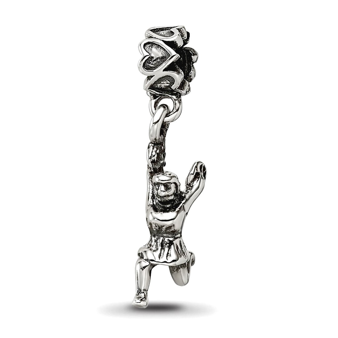 Sterling Silver Reflections Cheerleader Dangle Bead