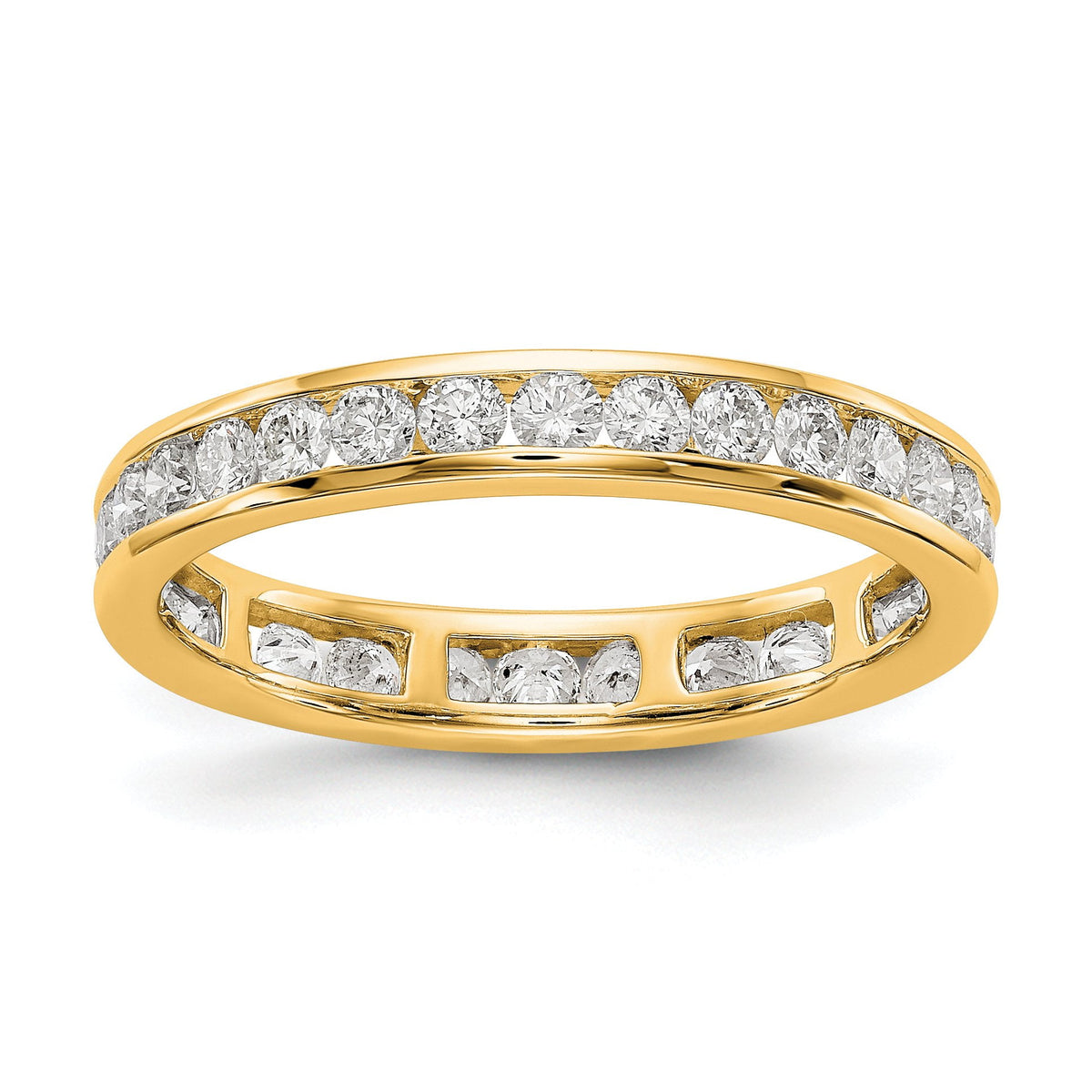 14k Polished Size 5.5 Channel-set 1 carat Diamond Complete Eternity Band