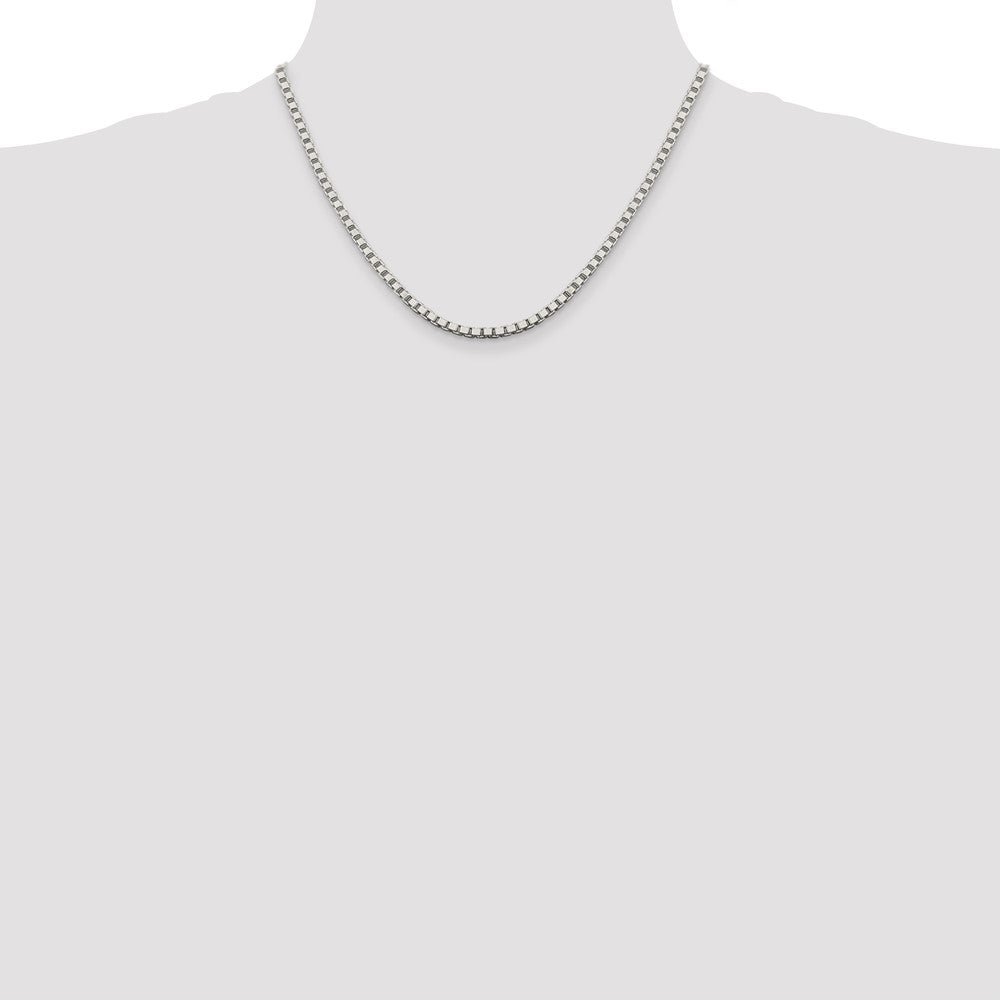 Sterling Silver 3.25mm Box Chain 18 Inches