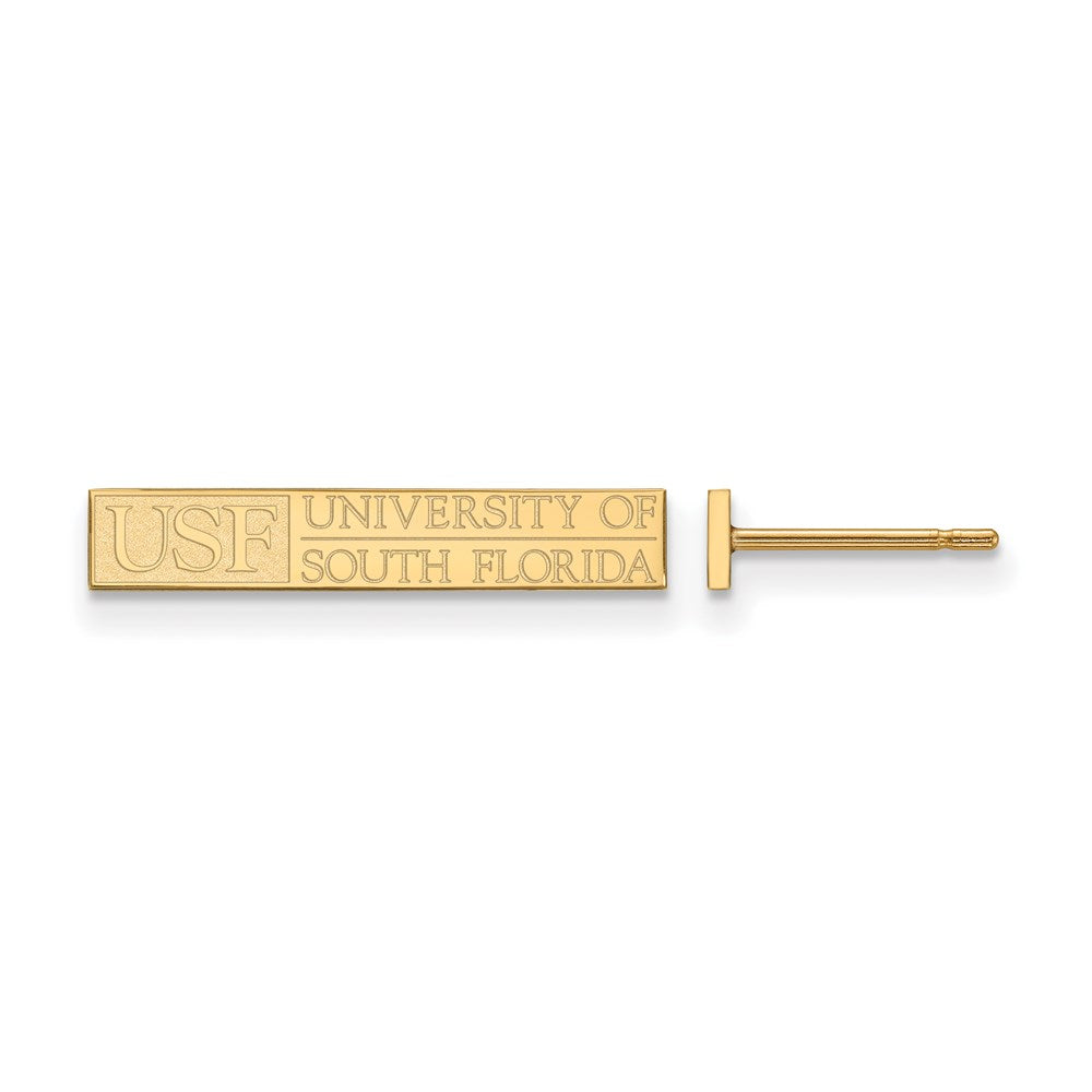 Sterling Silver Gold-plated LA University of South Florida Extra Small Post Earring